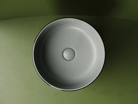 раковина ceramicanova element cn6073mh накладная, ø36 см, антрацит матовый