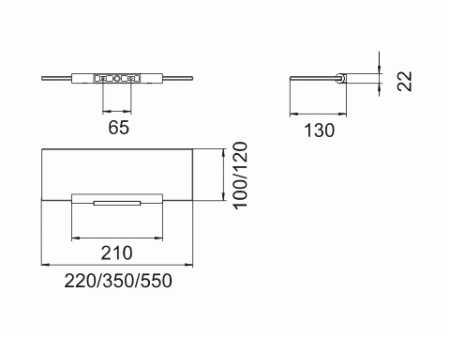 полочка из кристаллина keuco plan 14910 005300 350х8х120 mm