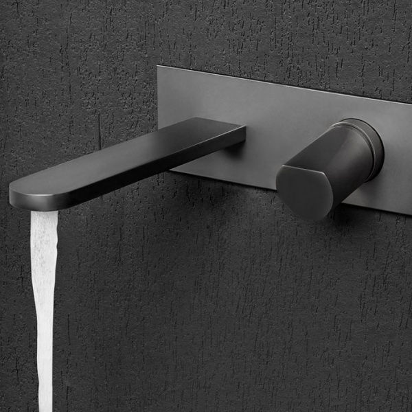 antonio lupi indigo смеситель для раковины, встраиваемый, излив: 200мм, цвет: графит