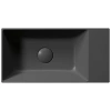 раковина gsi kube x 9486026 подвесная, 50x25 см, ardesia opaco (черный матовый)