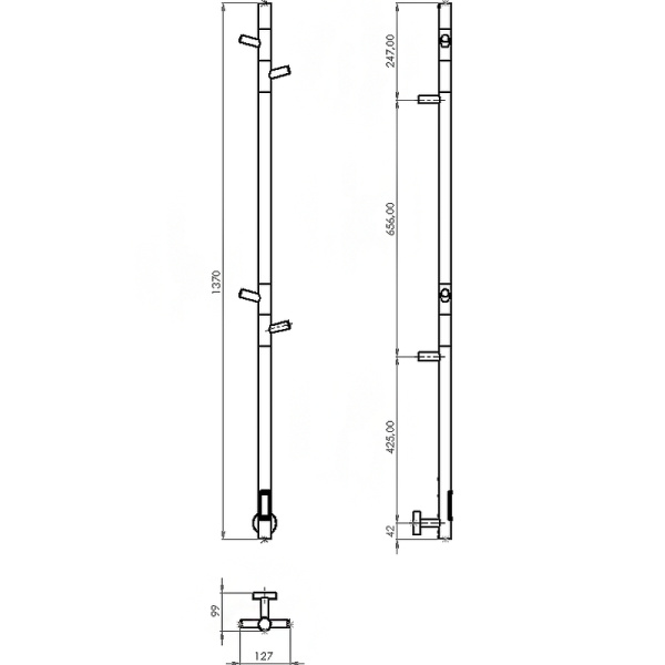 полотенцесушитель электрический vincea vtd-1dce