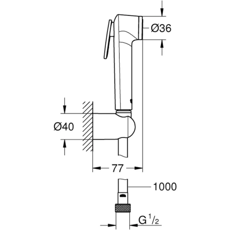 гигиенический набор grohe tempesta-f 26355il0
