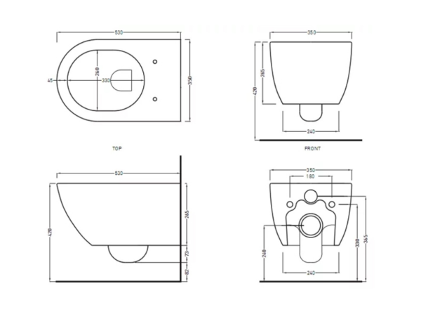 унитаз cielo enjoy ejvsk | cpvejnewf подвесной, безободковый, с сиденьем, 53x35 см, белый