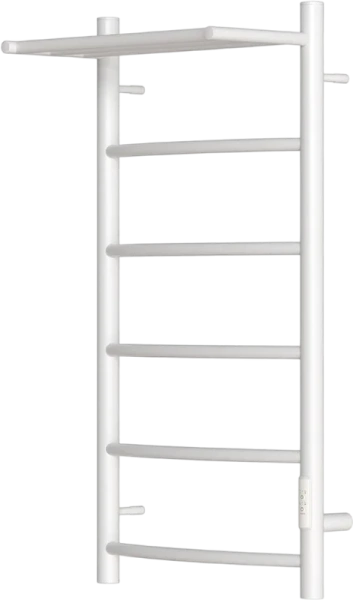 полотенцесушитель point афина п5 pn04848pw электрический, с полкой, 40x80 см, белый
