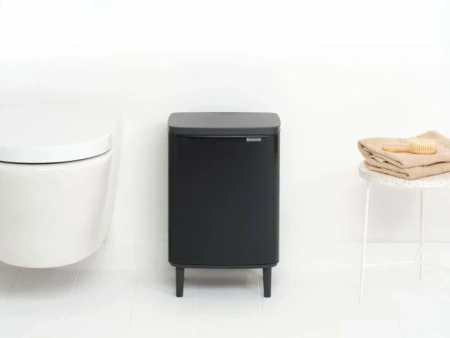 мусорное ведро brabantia bo hi 227226 12 л, матовое черное
