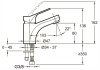 смеситель для раковины jacob delafon brive e75762-4-cp хром