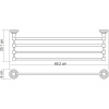 полка для полотенец wasserkraft ammer k-7011 цвет хром матовый