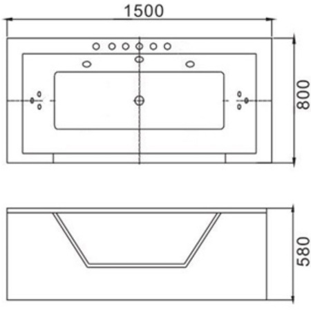 акриловая ванна weltwasser ww hb konigs 150х80 wt 10000005709 с гидромассажем