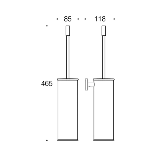 Ёршик для унитаза Colombo Design Plus W4962.GM настенный, металл, пластик, PVD графит матовый