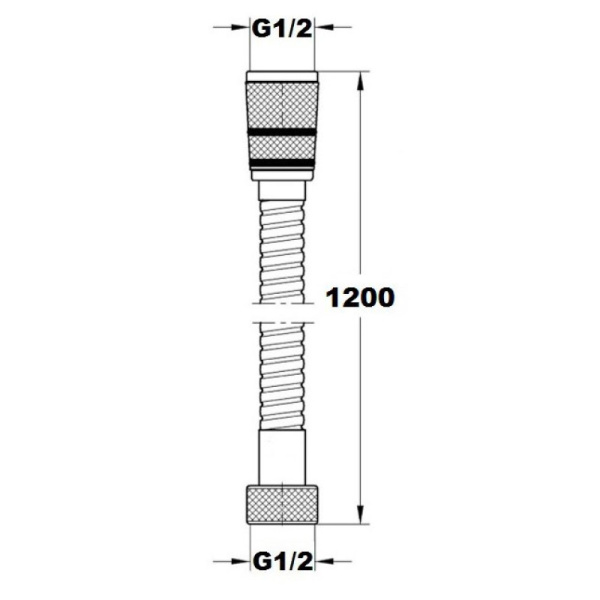 душевой шланг 120 см paffoni zflo030st