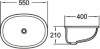 раковина santiline sl-3001 55х40 см, встраиваемая снизу, цвет белая