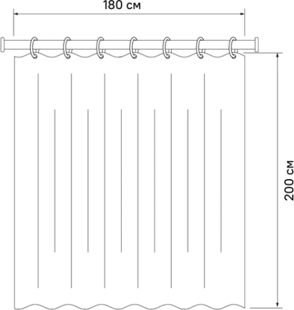 штора для ванной iddis basic b70p218i11 180х200