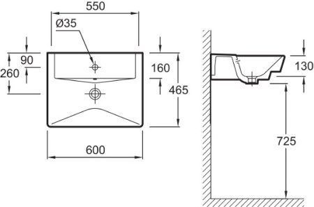 тумба под раковину jacob delafon reve eb1134-g1c 60 см белый лак, 2 ящика