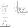 унитаз-компакт vitra zentrum, с функцией биде, сиденье микролифт, 9012b003-7226