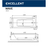 акриловая ванна excellent wave 170x70 без гидромассажа