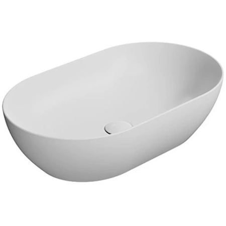 раковина gsi pura 883409 накладная, 60x37 см, bianco opaco (белый матовый)