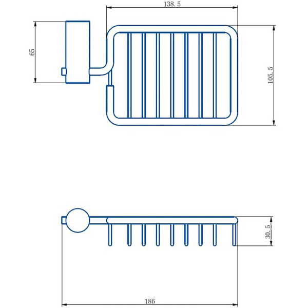 Мыльница Haiba HB8402-1 цвет нержавеющая сталь