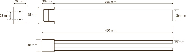 Полотенцедержатель Bemeta Gamma 145804102