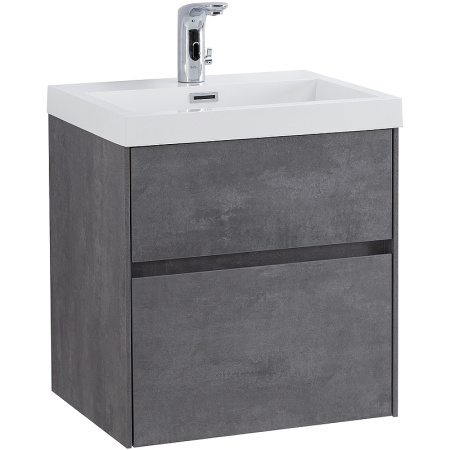 тумба для раковины belbagno pietra mini-500as-2c-so-scm, подвесная, цвет stucco cemento