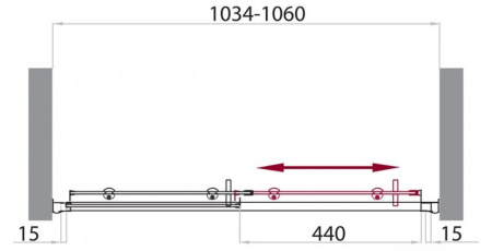 душевая дверь belbagno uno-bf-1-150-c-cr профиль хром, стекло прозрачное