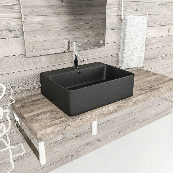 раковина esbano circon 52 esrncirc52mb черная матовая