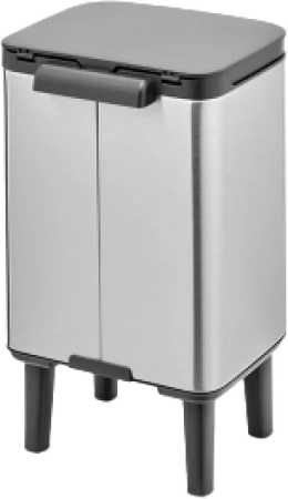мусорное ведро brabantia bo hi 227103 4 л, матовая сталь