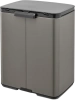 мусорное ведро brabantia bo 230387 12 л, платиновое