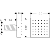 боковая форсунка 120 мм axor showersolutions 28491000