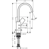 смеситель для раковины без донного клапана hansgrohe vivenis 75032700