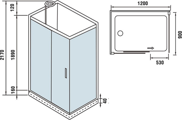 душевая кабина weltwasser ww500 laine 1211 120x90 10000003274 профиль хром стекло прозрачное