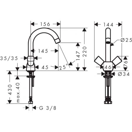 смеситель для раковины hansgrohe logis 71221000