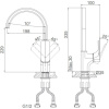 смеситель для кухни d&k berlin technische da1432425 черный матовый