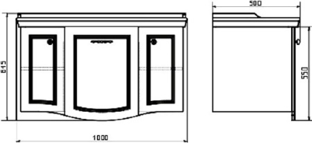 тумба с раковиной comforty палини 100