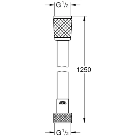 душевой шланг 125 см grohe relexaflex 28150001