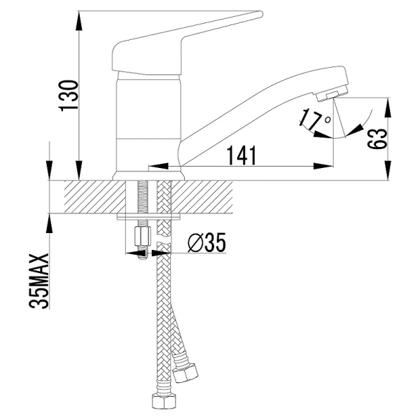 смеситель для раковины lemark luna lm4107c хром
