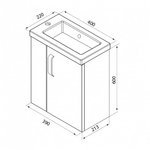 тумба с раковиной iddis torr tor40w1i95k 40 подвесная белая