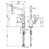 смеситель для кухни hansgrohe metris m71 14820000, хром