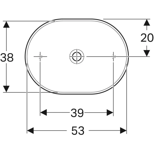 раковина в ванную накладная 55 см geberit variform 500.774.01.2