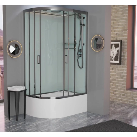 душевая кабина 120x80x220 см frank f412/2r brilliant 189009 прозрачное