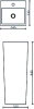 раковина напольная 34,5x33 см santiline sl-4010