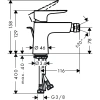 смеситель hansgrohe talis e 71720340 для биде, с донным клапаном, шлифованный черный хром