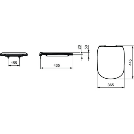 сиденье для унитаза ideal standard tesi t3527v3