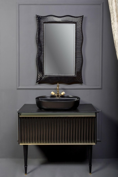 ножки для тумбы boheme armadi art vallessi avantgarde denti 847-b-35 цвет черный | золото