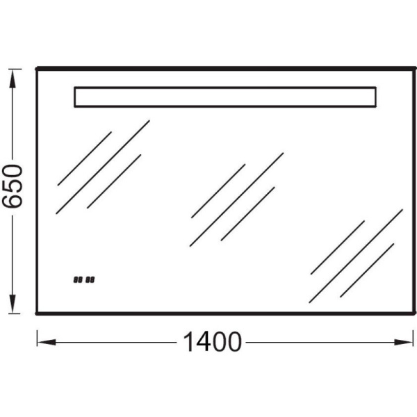 зеркало jacob delafon 140 eb1165-nf с подсветкой с часами, подогревом и ик-выключателем