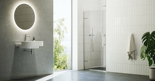 душевая дверь ravak cool cosd1-90 x0vv70a00z1 профиль хром стекло transparent