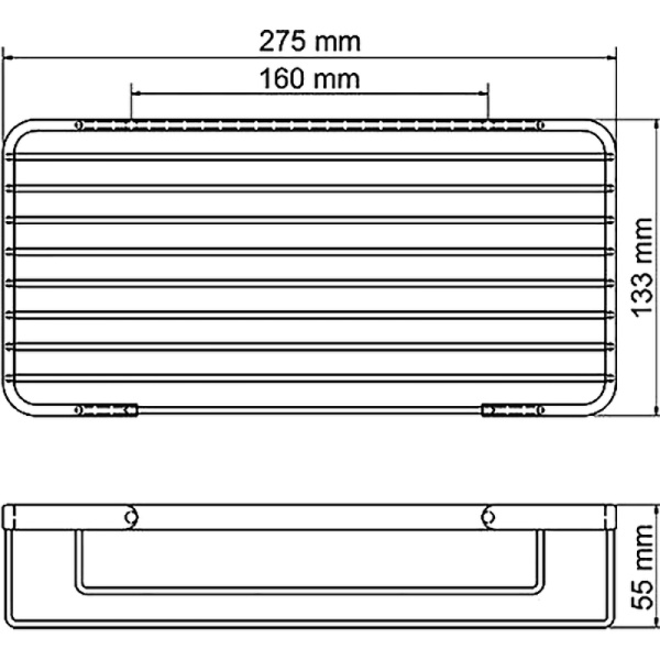 Полка корзина WasserKRAFT K-72233 цвет хром