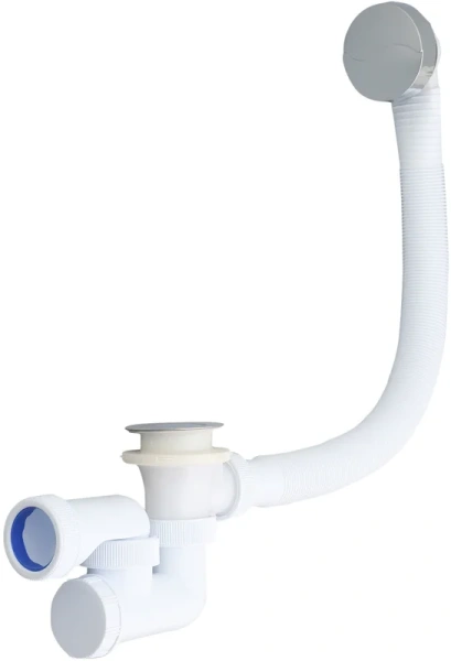 слив-перелив для ванны wirquin 30717567 40 мм, полуавтомат, хром