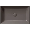 раковина gsi kube x 945316 накладная, 60x37 см, коричневый матовый
