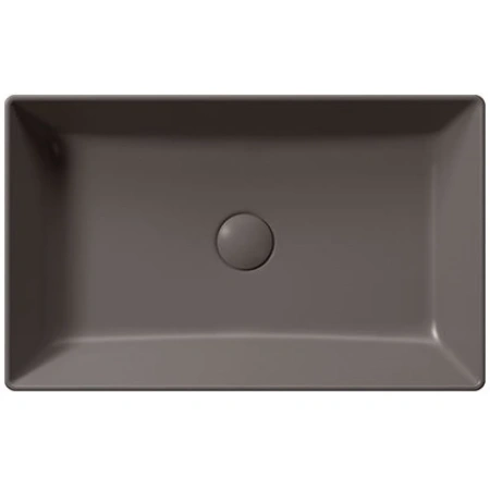 раковина gsi kube x 945316 накладная, 60x37 см, коричневый матовый