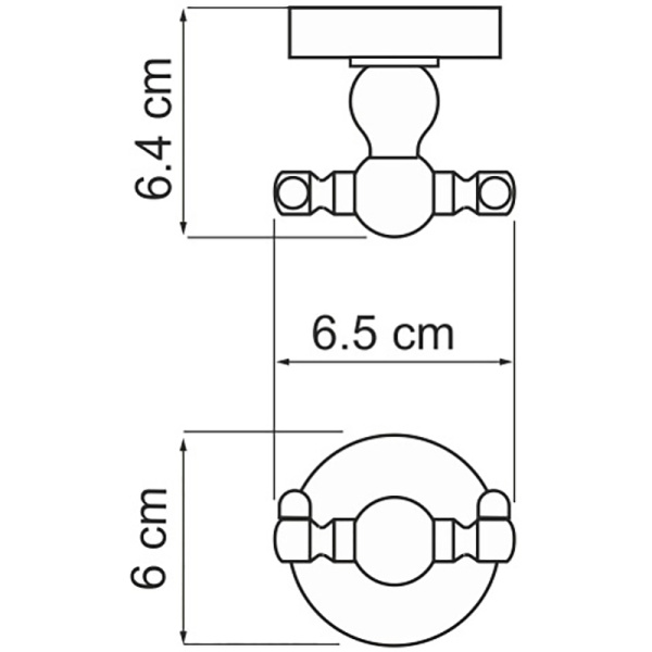 Крючок двойной, WasserKRAFT Nau K-7723D цвет хром